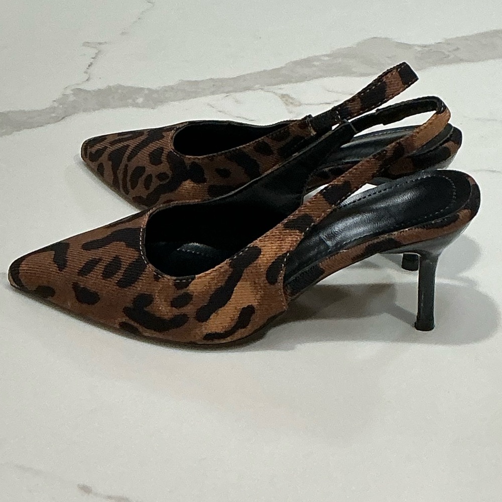Leopard Print Slingback Heels